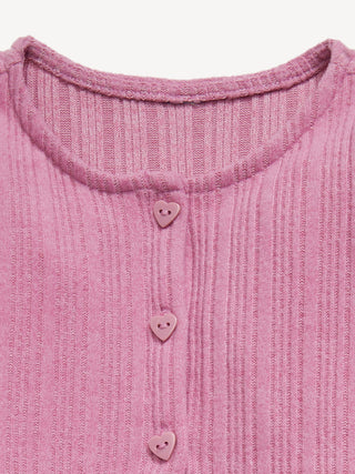 Vestido Manga Larga con Detalle Botones, Bebé