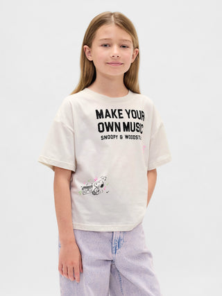 Camiseta Mangas Corta con Gráfico, Niña