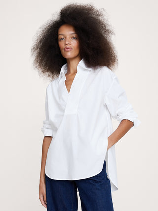Camisa Oversize Manga Larga de Algodón