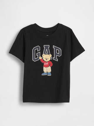 Camiseta Manga Corta con Gráfico Oso Brannan, Bebé