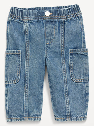Jeans Barrel con Cintura Elástica, Bebé