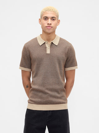 Polo Manga Corta con Tejido Canalé