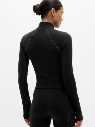 Chaqueta Deportiva con Cuello Alto