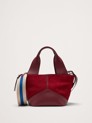 Mini Bolso de Cuero con Gamuza
