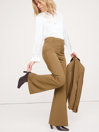 Pantalón Acampanado Talle Alto de Lana