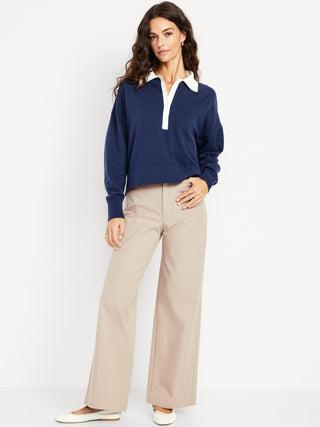 Pantalones Súper Anchos Pixie De Cintura Alta.