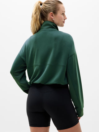 Sudadera Cuello Alto con Media Cremallera