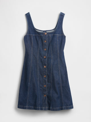 Vestido Denim con Detalle Botones Frontales