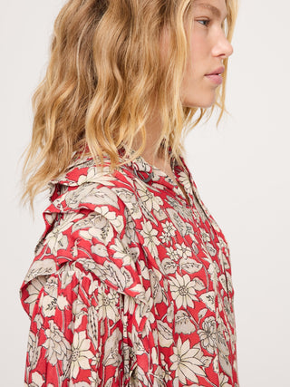 Camisa Manga Larga con Estampado Floral