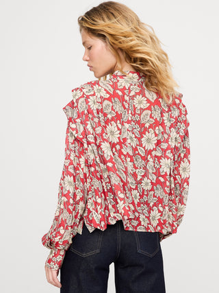 Camisa Manga Larga con Estampado Floral