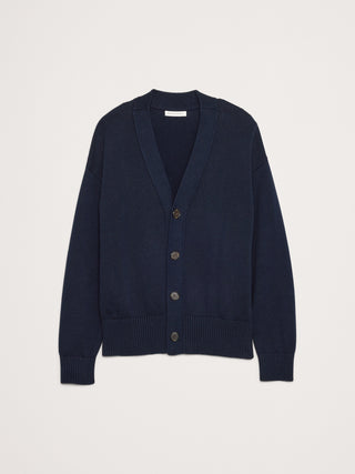 Cárdigan Cuello V con Botones de Algodón