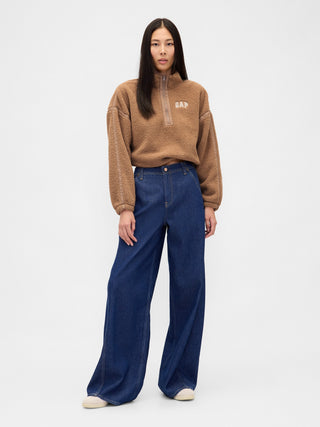 Sudadera Oversize Cuello Alto con Logo