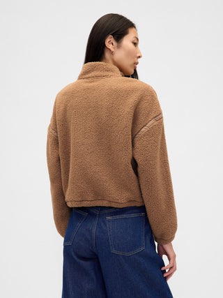 Sudadera Oversize Cuello Alto con Logo