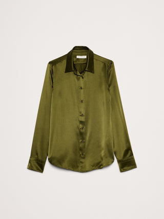 Camisa Manga Larga de Seda