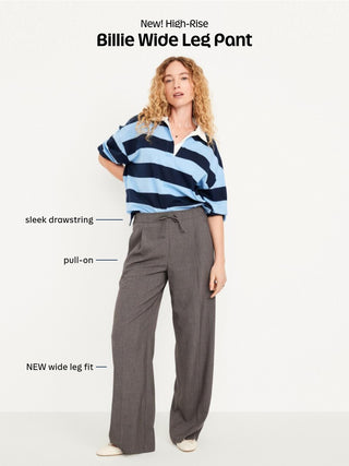 Pantalón Wide Leg con Cintura Elástica