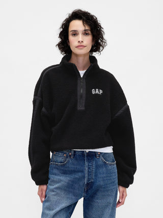 Sudadera Oversize Cuello Alto con Logo