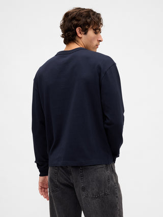 Camiseta Manga Larga con Logo de Algodón