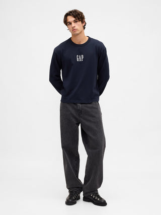 Camiseta Manga Larga con Logo de Algodón