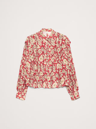 Camisa Manga Larga con Estampado Floral