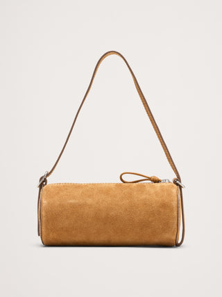 Bolso Pequeño con Tejido de Gamuza