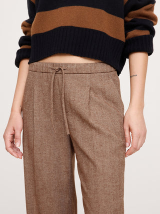 Pantalón Ancho Talle Alto con Cintura Elástica