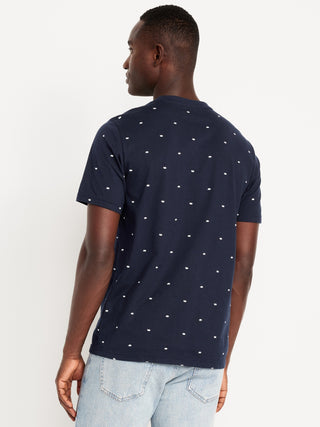 Camiseta Manga Corta de Algodón con Estampado