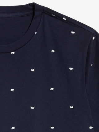 Camiseta Manga Corta de Algodón con Estampado