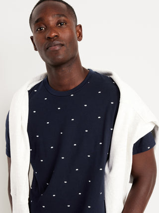 Camiseta Manga Corta de Algodón con Estampado