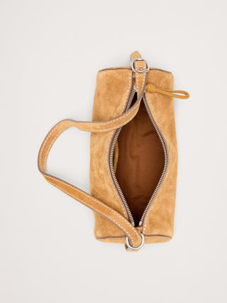 Bolso Pequeño con Tejido de Gamuza