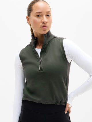 Chaleco Corto Cuello Alto con Cremallera