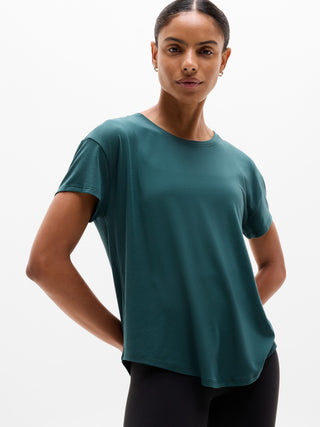 Camiseta Deportiva con Cuello Redondo