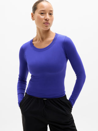 Camiseta sin Costuras con Cuello Redondo