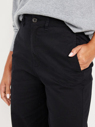 Pantalón Recto Talle Alto con Bolsillos