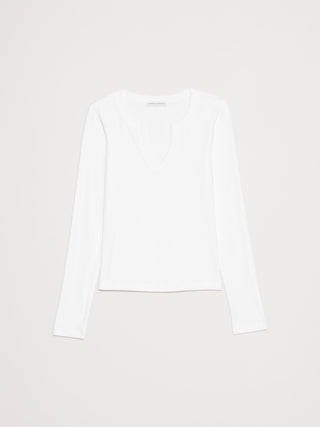 Camiseta Manga Larga de Canalé