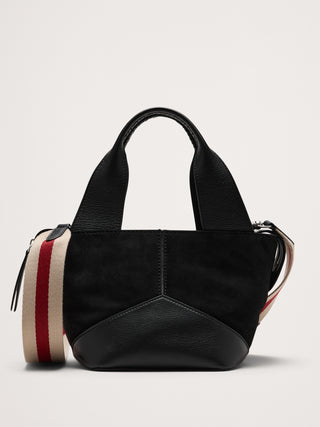 Mini Bolso de Cuero con Gamuza