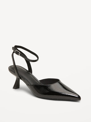 Zapato de Tacón con Punta Acabado Charol
