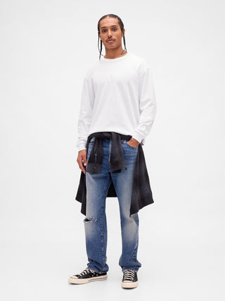 Camiseta Manga Larga con Logo de Algodón