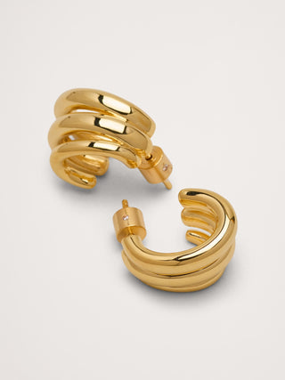 Aretes con Forma de Abanico