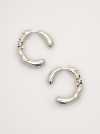 Aretes en Forma de Aro Diamantes de Imitación