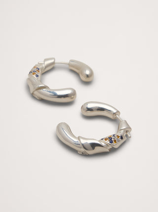 Aretes en Forma de Aro Diamantes de Imitación