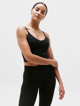 Sujetador Deportivo Cuello V con Logo