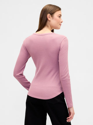 Camiseta Manga Larga con Logo Delantero