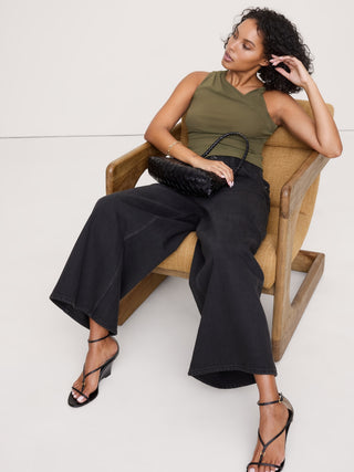 Camiseta sin Mangas con Hombros Trenzados