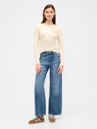 Camiseta Manga Larga con Logo Delantero