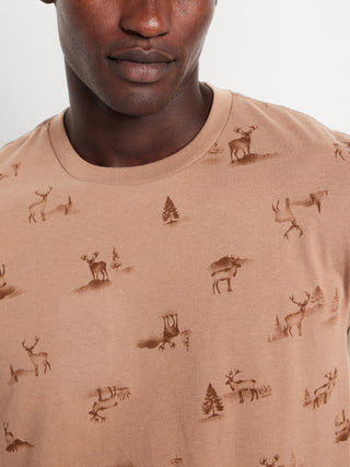 Camiseta Manga Corta de Algodón con Estampado