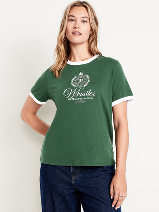 Camiseta Manga Corta con Detalle Gráfico