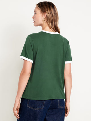 Camiseta Manga Corta con Detalle Gráfico