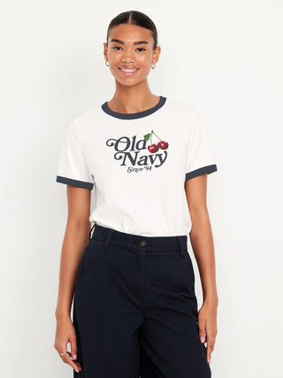 Camiseta Manga Corta con Detalle Logo