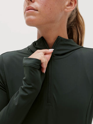 Sudadera Deportiva con Capucha y Media Cremallera