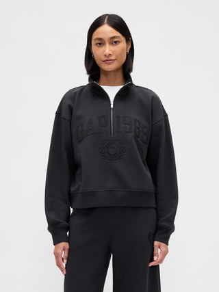 Sudadera con Media Cremallera y Logo